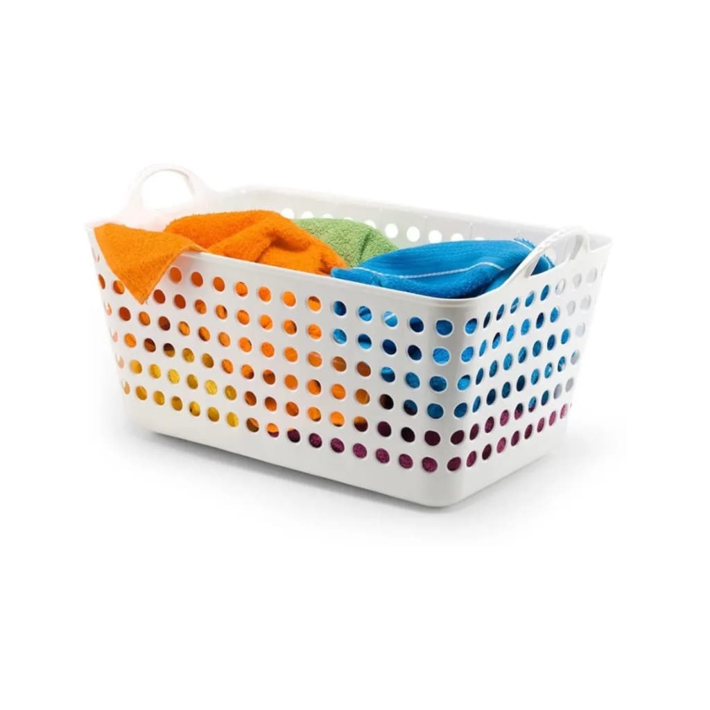 Cesto Retangular Flexível Branco 22 Lts