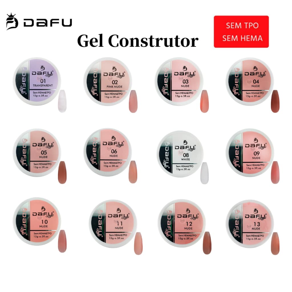 Gel Construtor Sem Hema Sem TPO 15g Alta Qualidade DAFU C