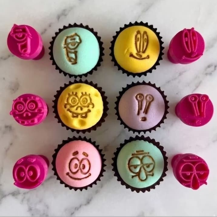 Kit Carimbos Para Doces e Brigadeiros, Doce, Docinhos, Confeitaria, Festa -  Bob Esponja - 6 peças
