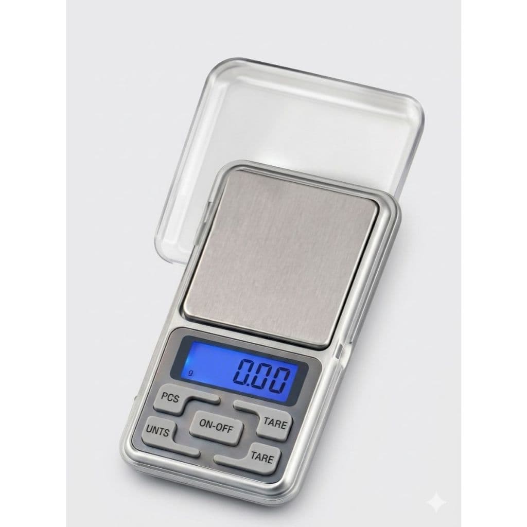Mini Balança Digital Precisão Portátil De 0,1g Até 500g Lcd Inox Joias Ouro Cozinha Temperos Ervas