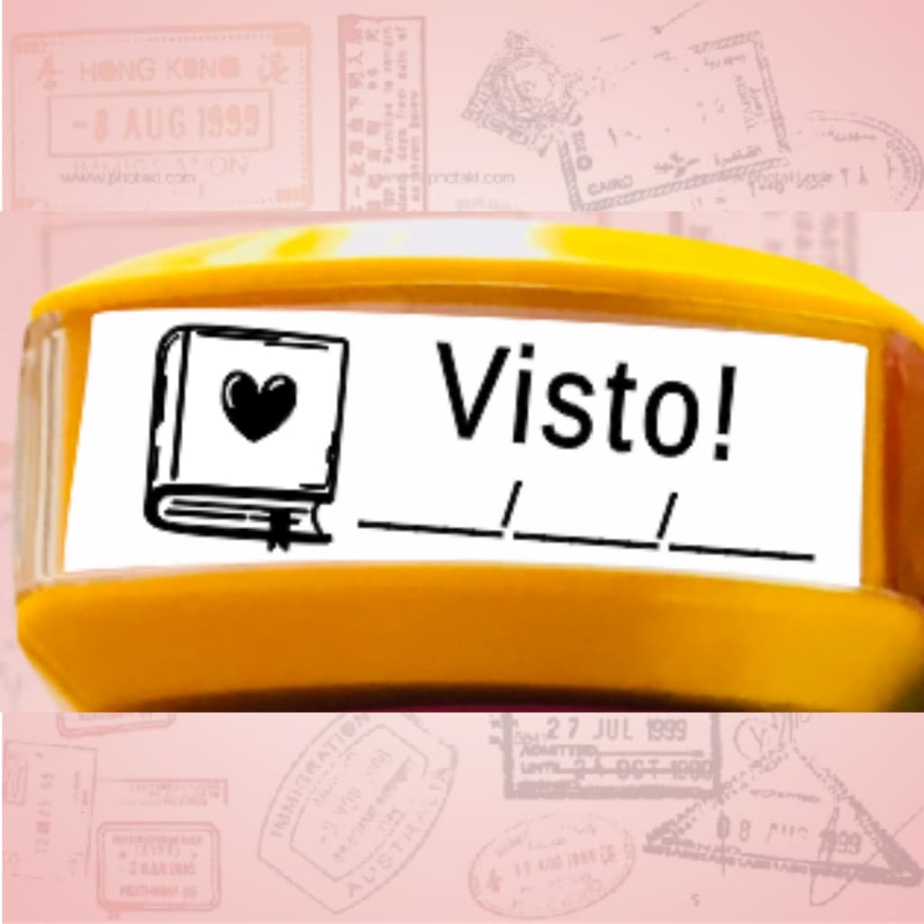 Carimbo Automático Pedagógico VISTO - LIVRO