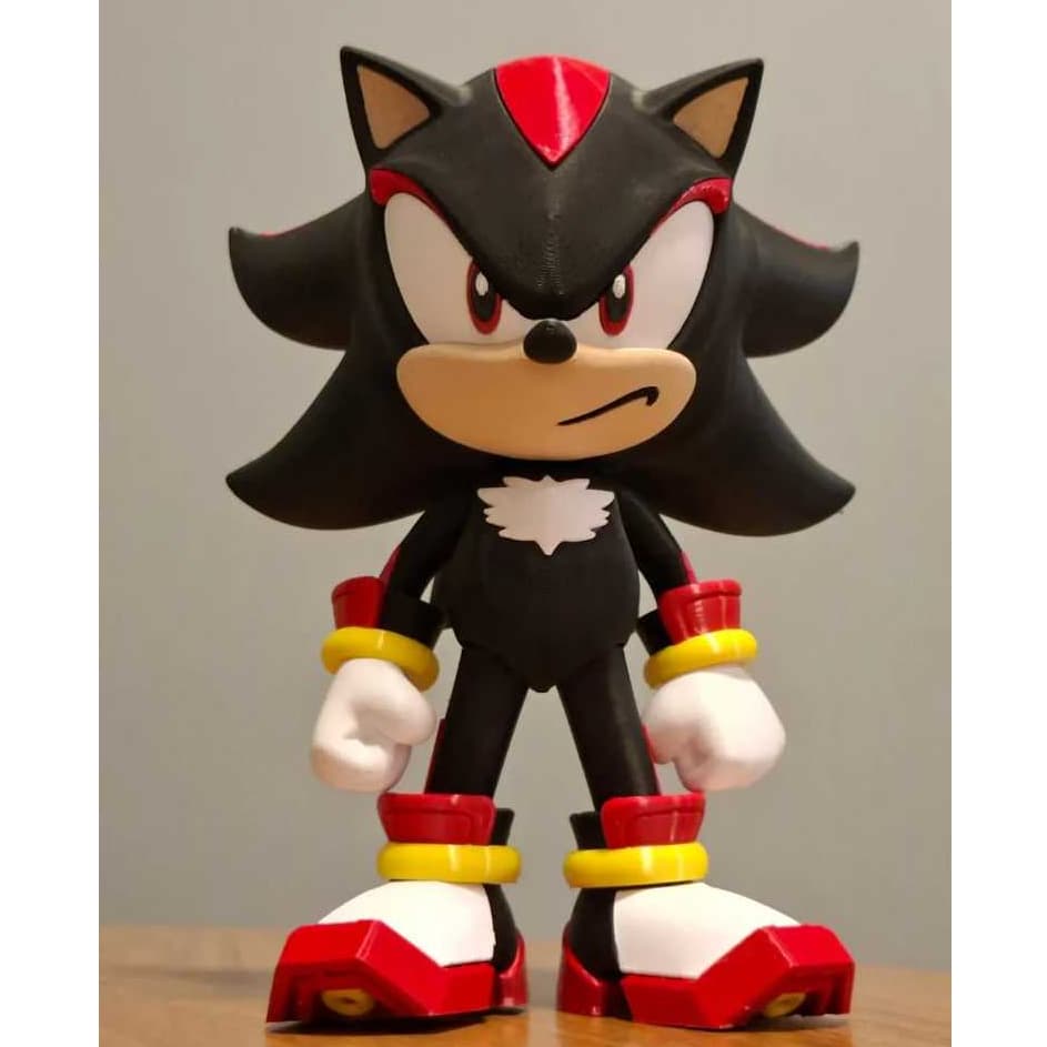 Shadow the Hedgehog em Impressão 3D – Colecionável Decorativo ⚫🔥