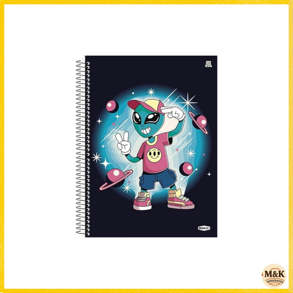 Caderno 10 Matérias 160 Folhas Universitario Animativa Bom d+