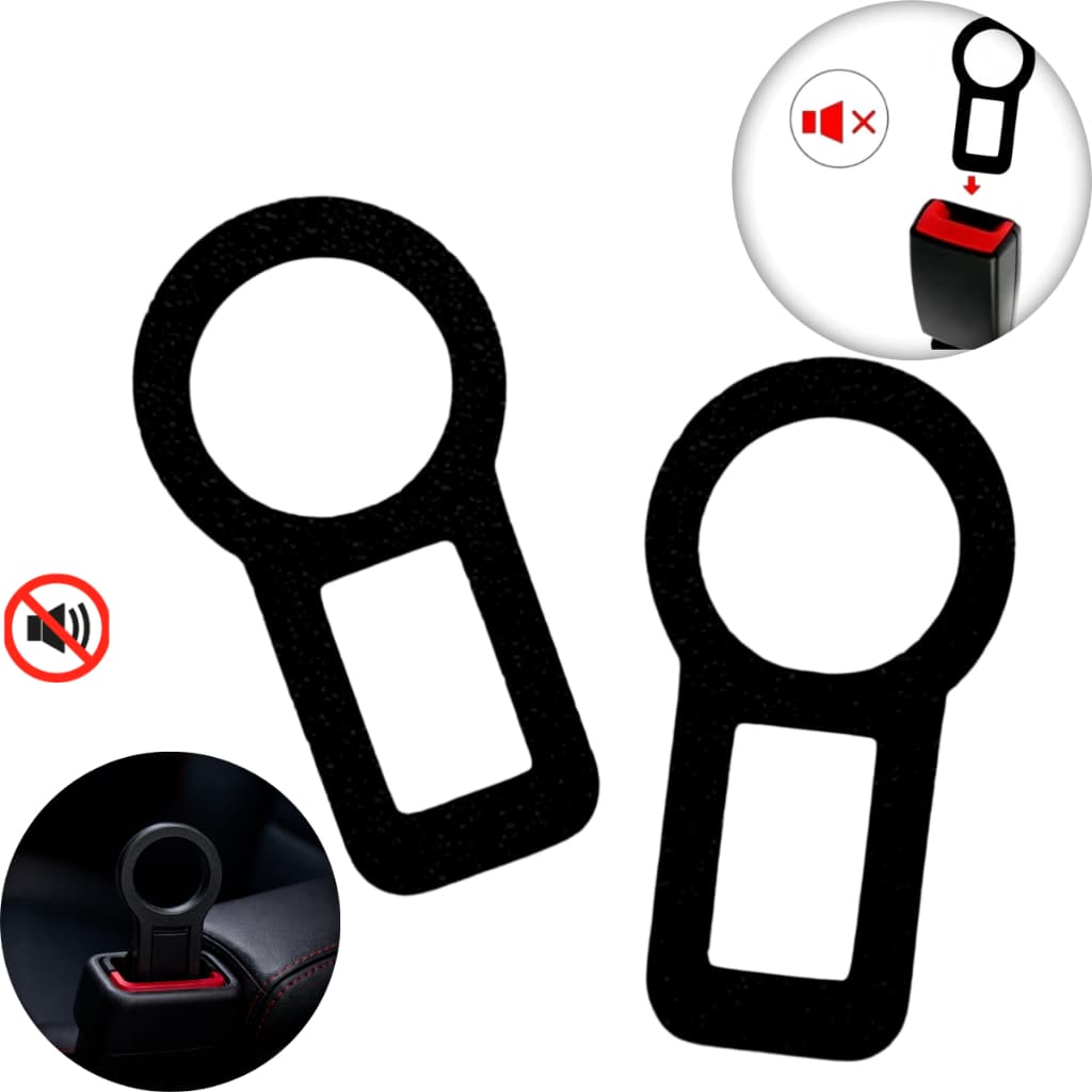 Kit 2 Adaptadores Fivela Cinto de Segurança Universal Anti Alarme Sonoro Silenciador Trava Lingueta Para Todos Os Carros