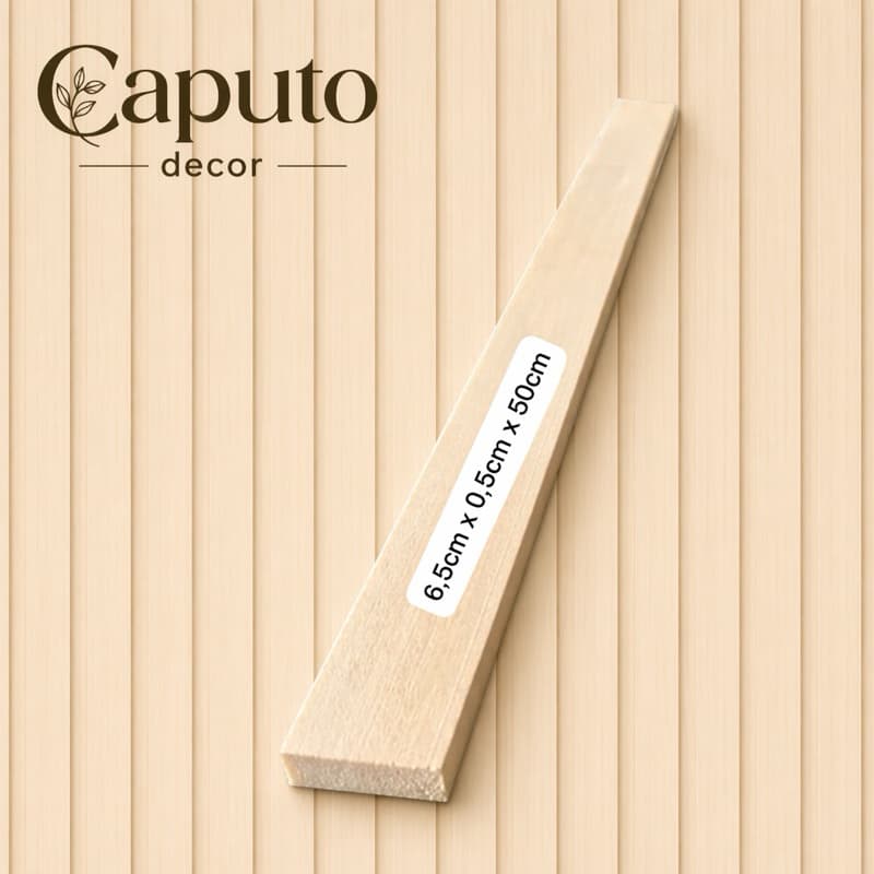 Kit 10 Ripas de madeira Pinus para artesanato 6,5cm x 0,5cm x 50cm