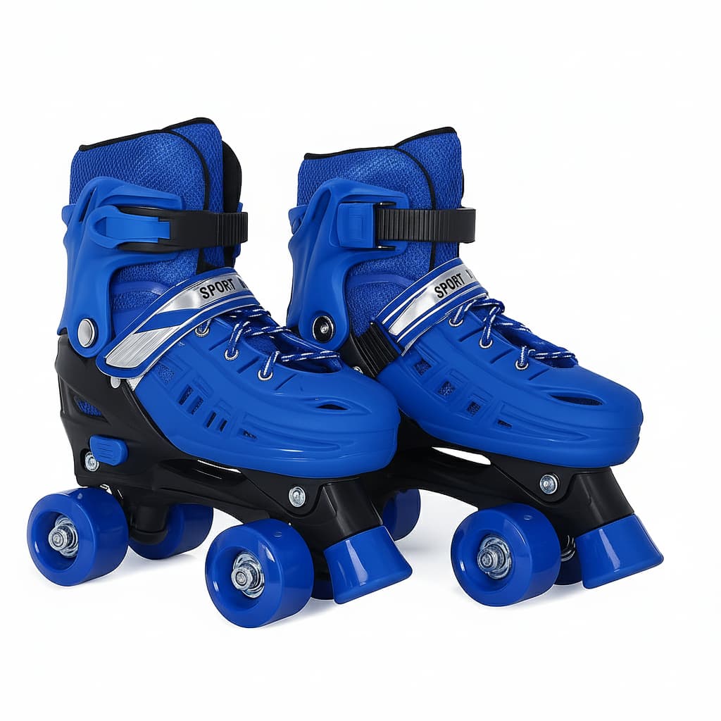 Patins Roller 4 rodas Quad Tamanho Regulável 29 até 40 Rosa Azul