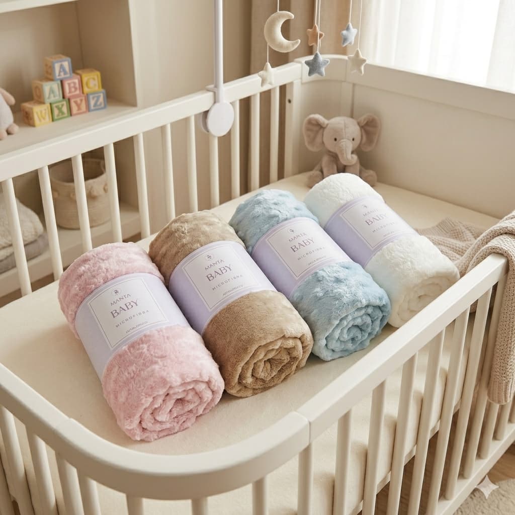 Manta Bebê Fleece Pipoquinha 70x100cm | Cobertor Infantil Macio e Quentinho | Antialérgica