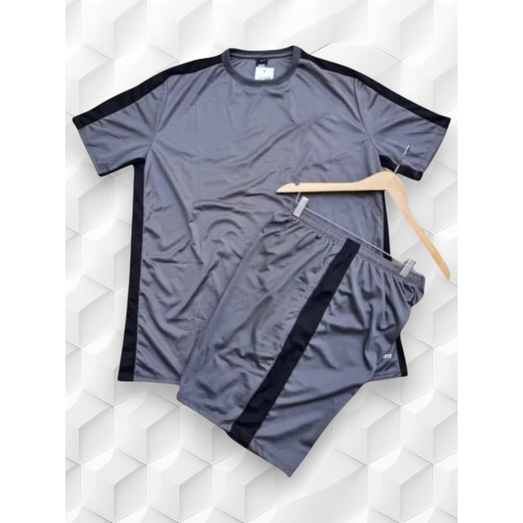 Kit Short+Camiseta de Academia Masculino DRYFIT Premium Short+Camisa Malhação Futebol