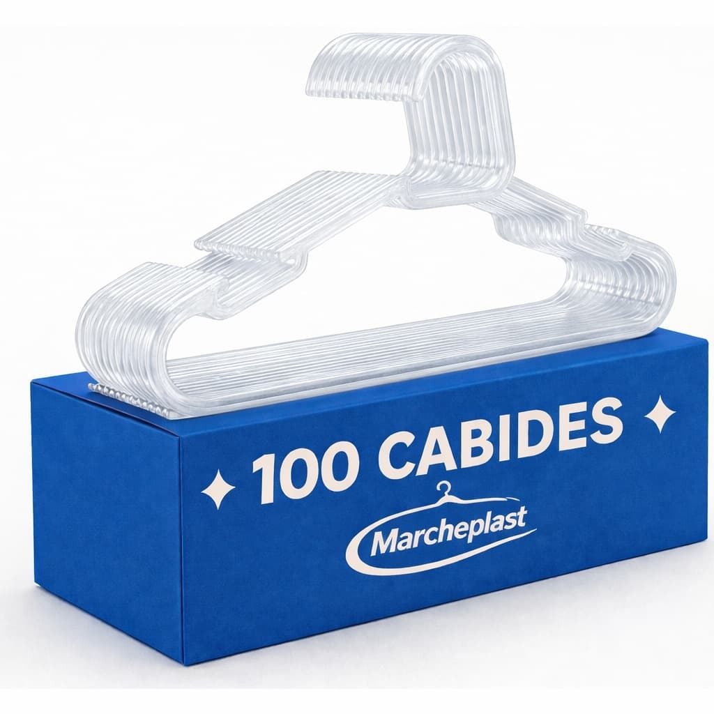 Cabide Adulto Acrílico Organizador Roupa Kit 100 Unidades