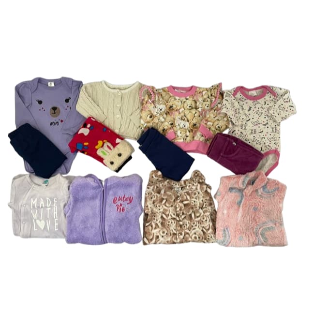 LOTE ROUPAS BEBÊ MENINA RN E P | SUPER FOFO + ECONOMIA | SEMINOVO + BRINDE