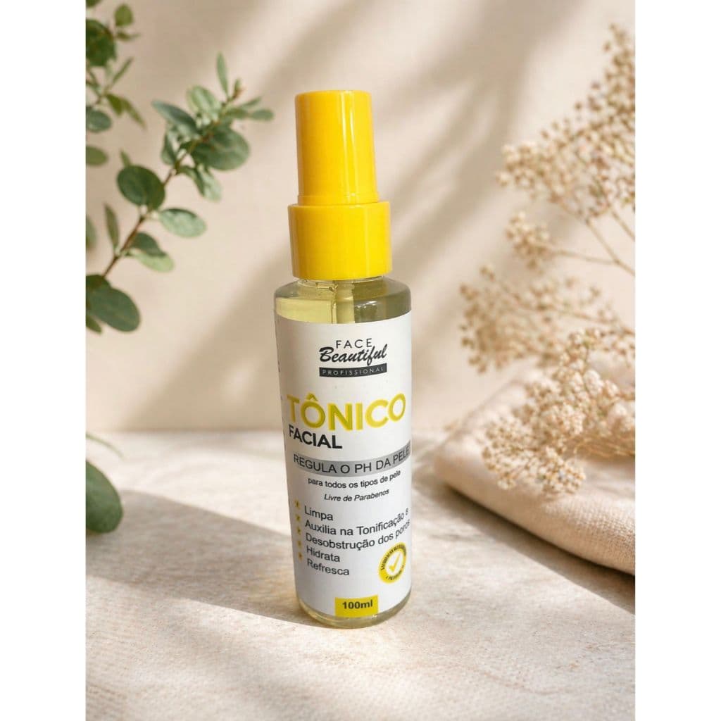 🛍️ TÔNICO FACIAL FACE BEAUTIFUL 100ML – EQUILIBRA PH, LIMPA E HIDRATA
