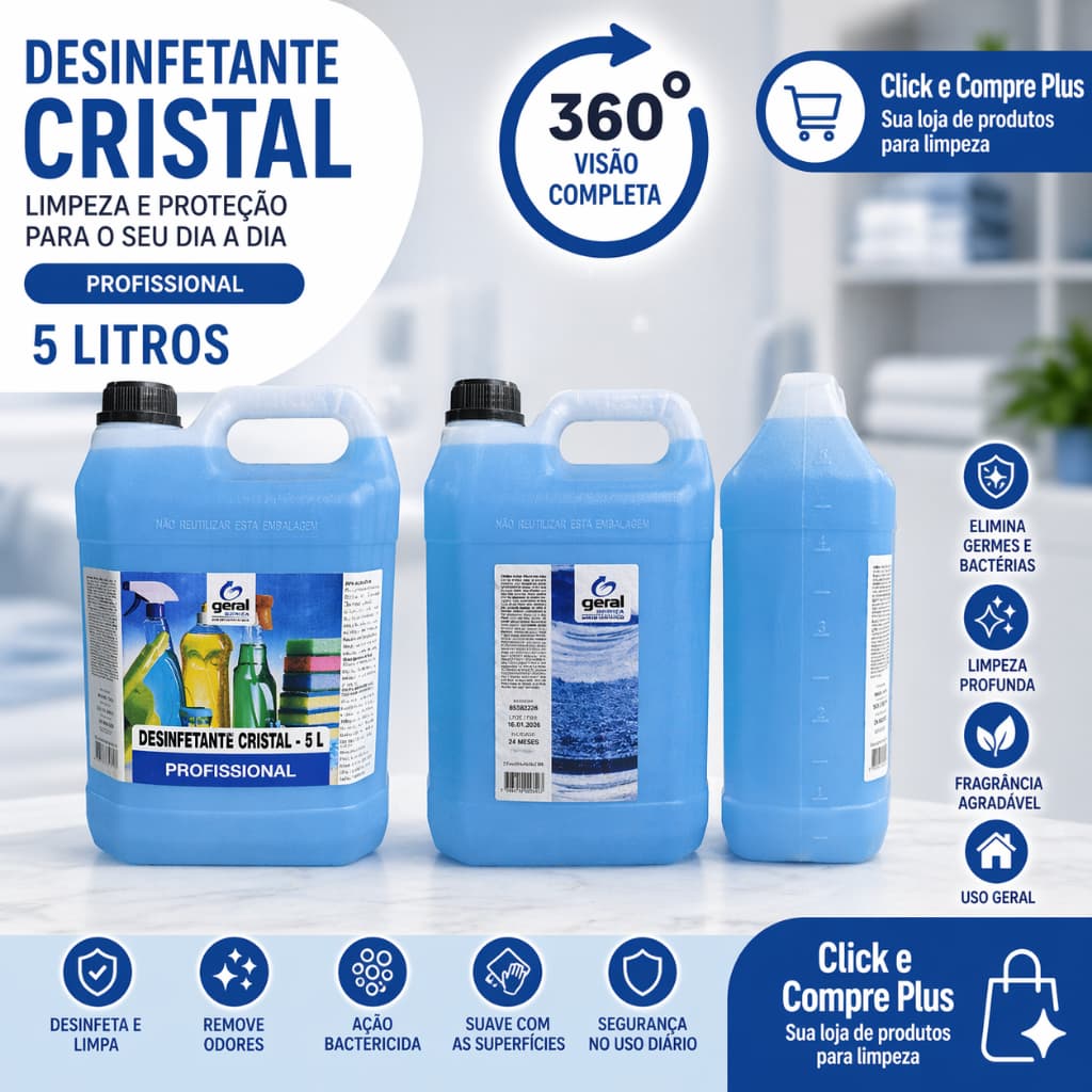 Desinfetante Cristal PROFISSIONAL 5L Geral Química