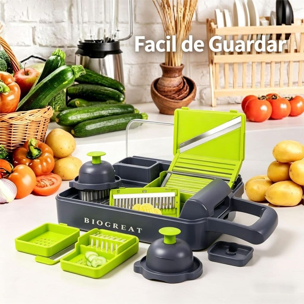 Cortador Multifuncional Fatiador 15 em 1 Cozinha Slicer Aço Inox Cortador Ralador De Legumes Verduras Frutas Alime