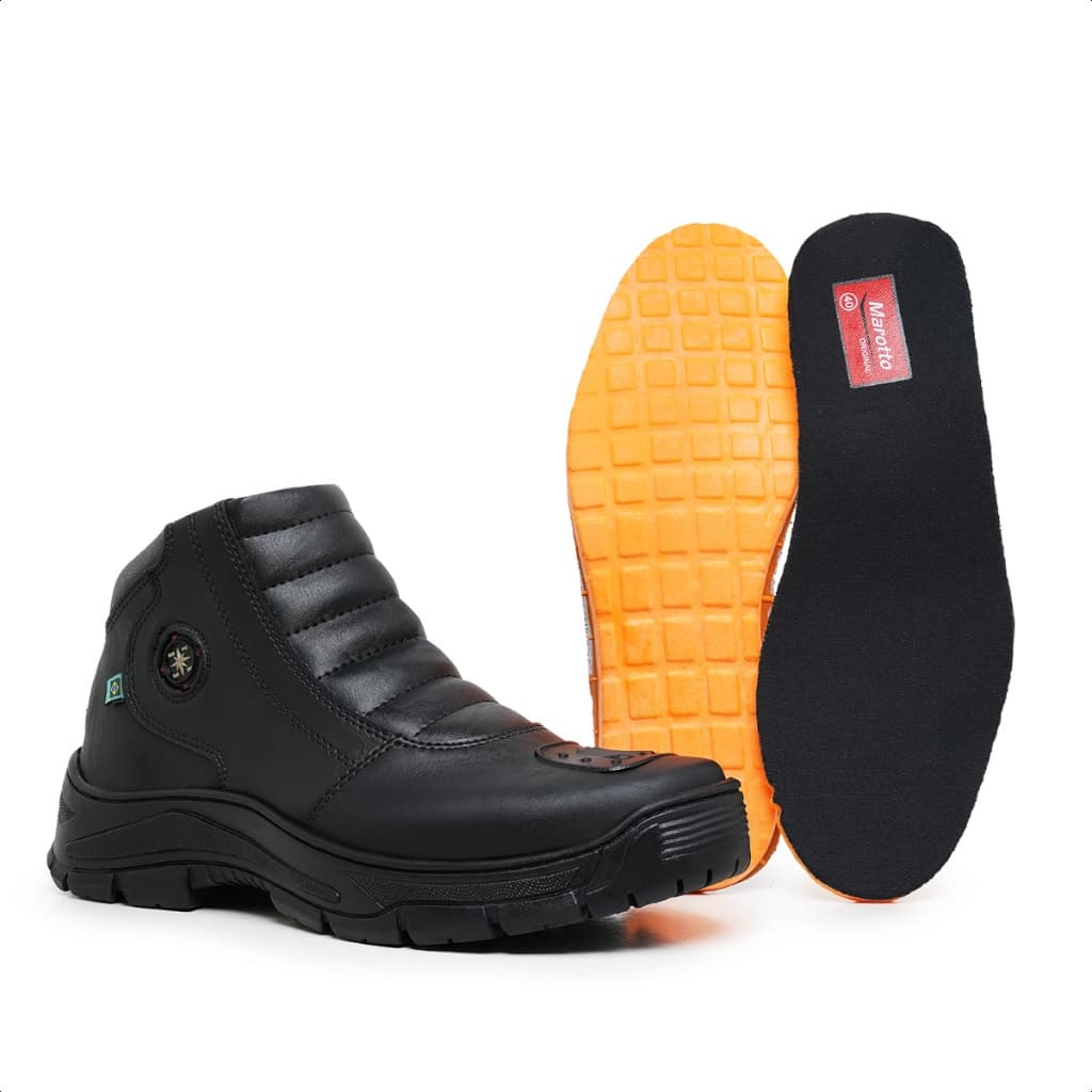 Bota Coturno Masculino Zíper Militar Motociclista Tratorado Marca Marotto