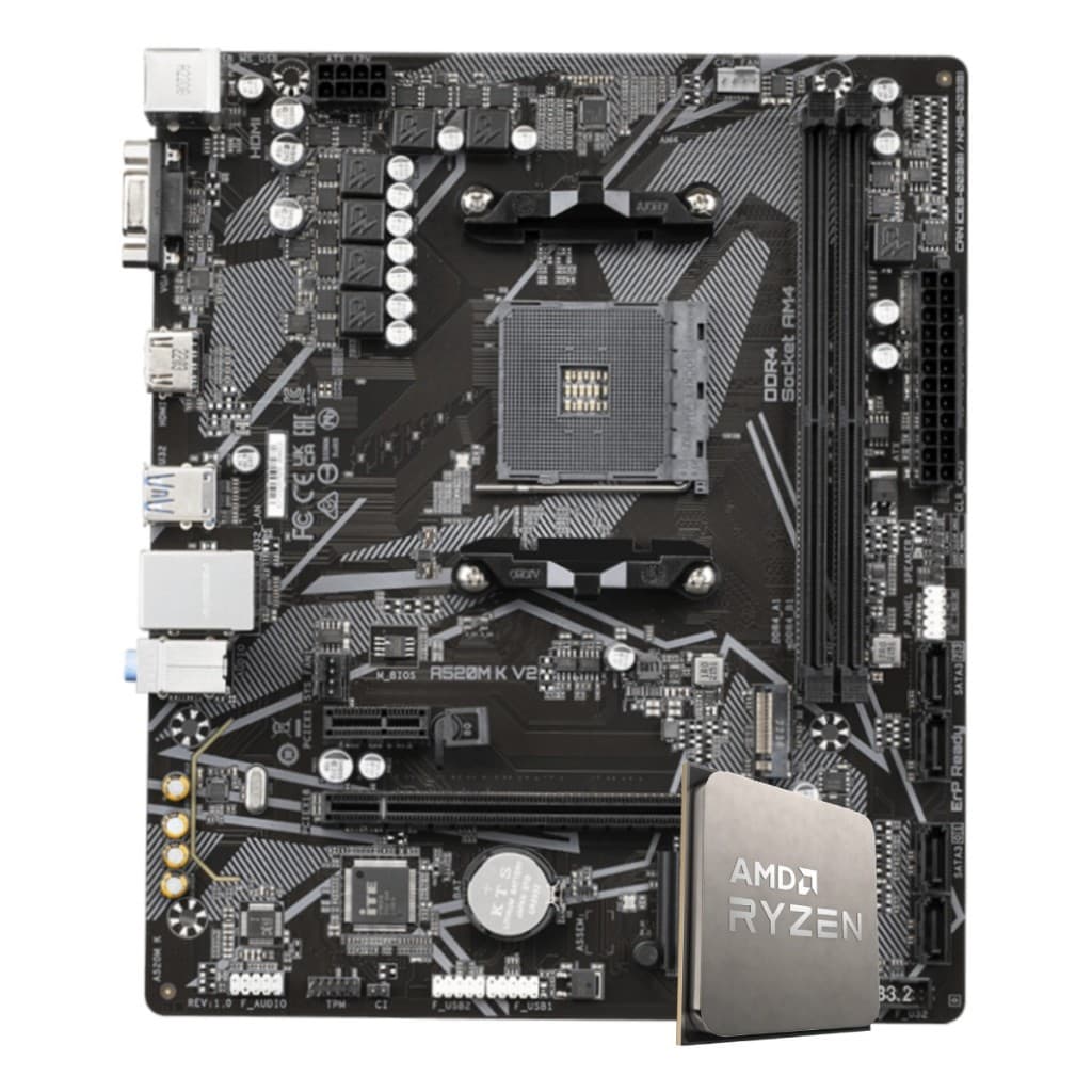 Kit Upgrade, AMD Ryzen 5 5600, Placa Mãe Chipset B450