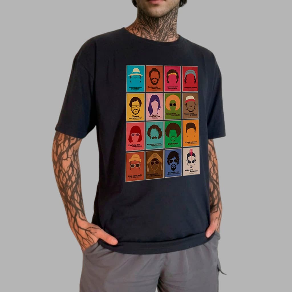Camiseta Estampada Cantores MPB - Camisa 100% Algodão Unissex Macia Qualidade Premium - Envio Rápido