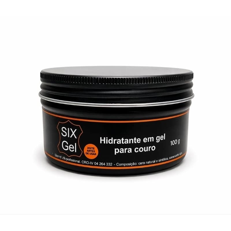 SIX Gel HIDRATANTE 100 g  PARA COURO EMBALAGEM PREMIUM