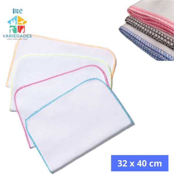 10 PANOS DE PIA Branco Alvejado KIT 10 UNIDADES Multiuso Limpeza Oferta Alta Qualidade
