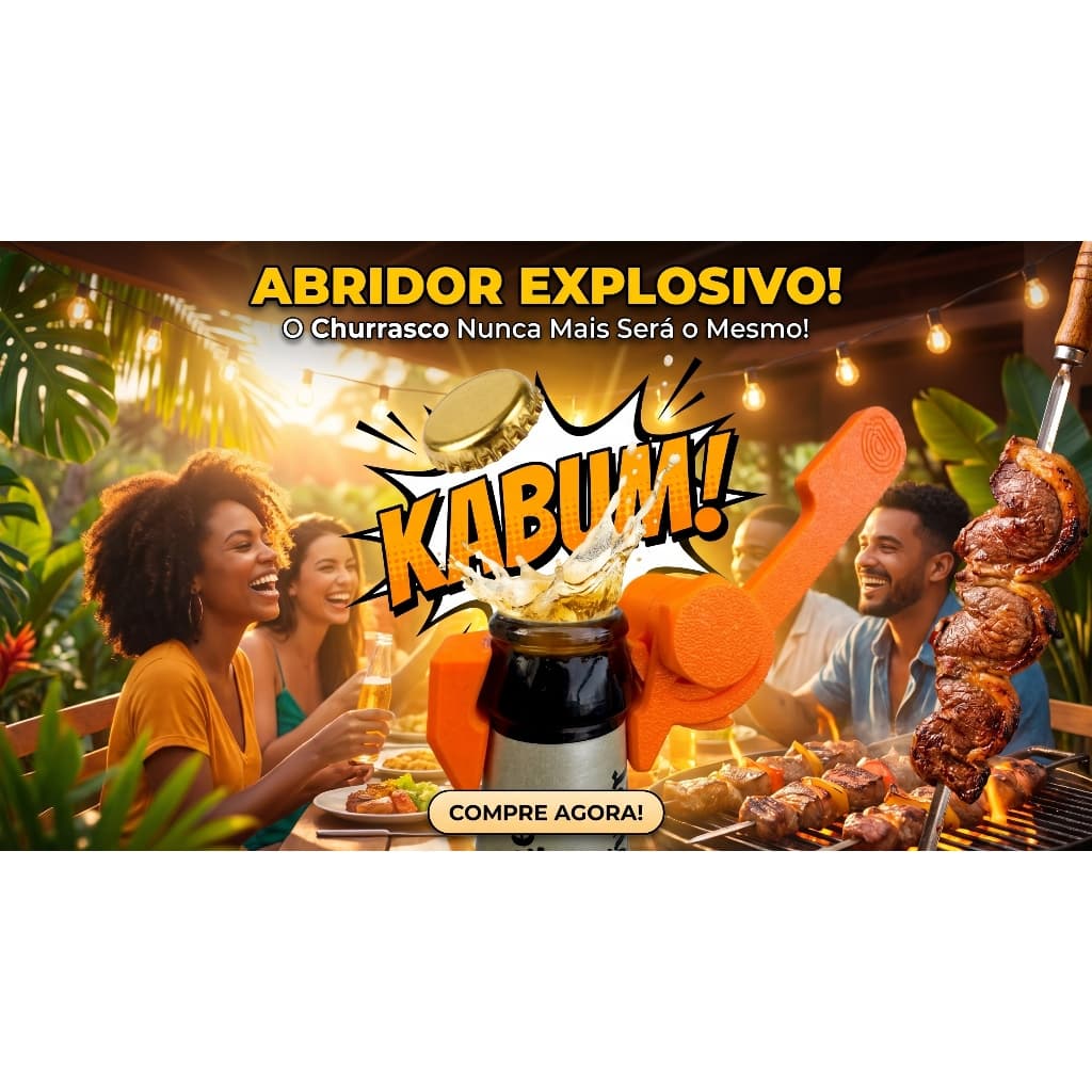 Abridor de Garrafas Barulhento Divertido | Efeito “POP/BOOM” Engraçado | Gadget Criativo