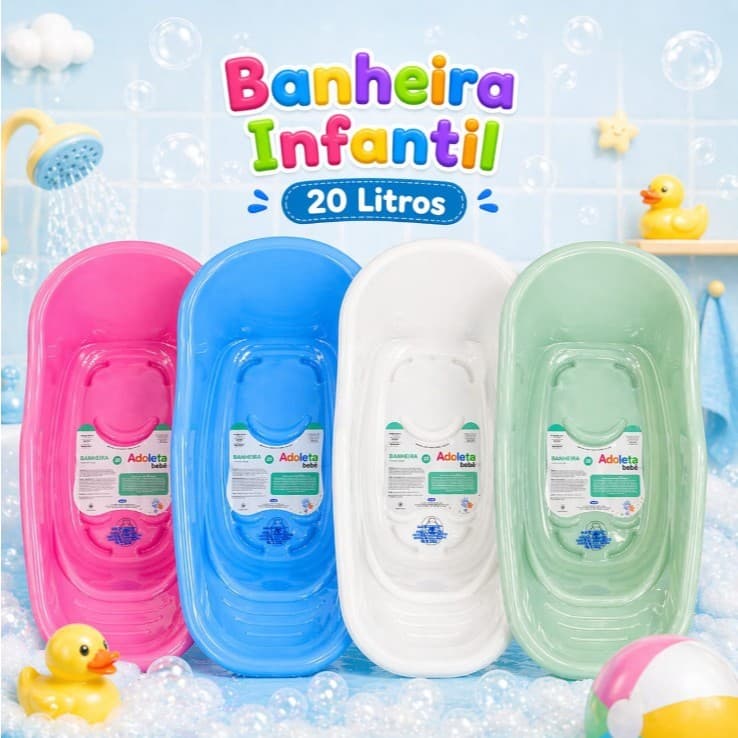 Banheira de bebe Adoleta Baby 20 Litros Anatomica