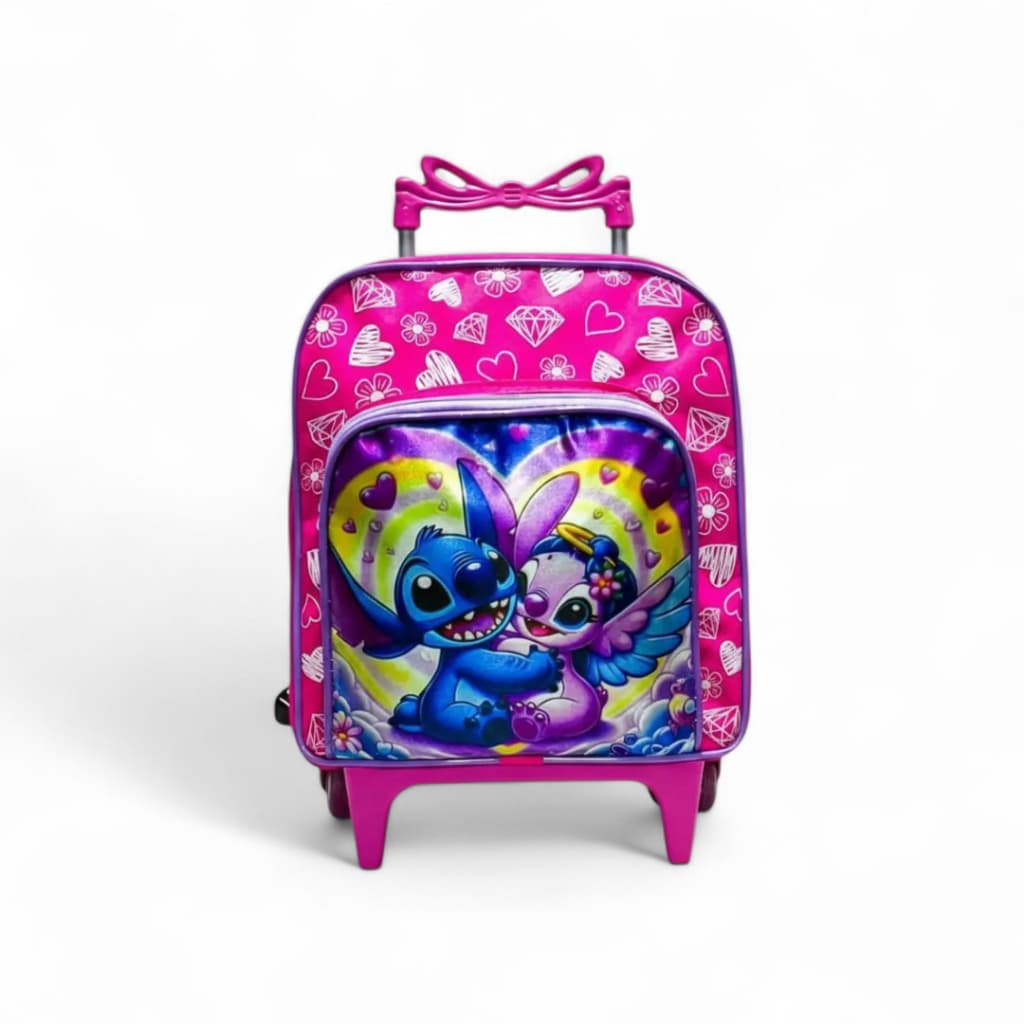 Mochila  Infantil Com Rodinha  Minina Para Creche e Escola Tamanho Pequena Resistente