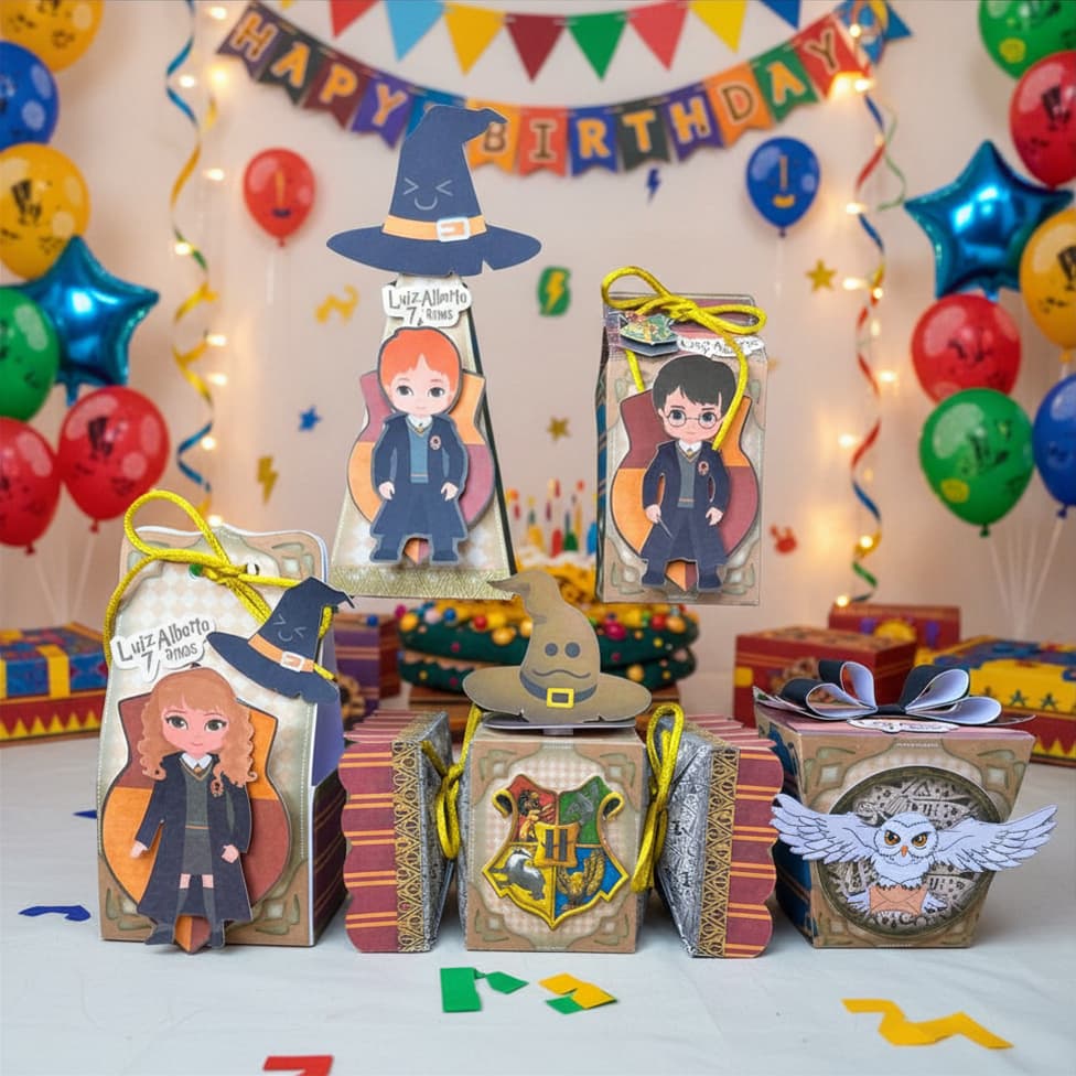 Kit Festa Caixinha Harry Potter Personalizados Aniversário