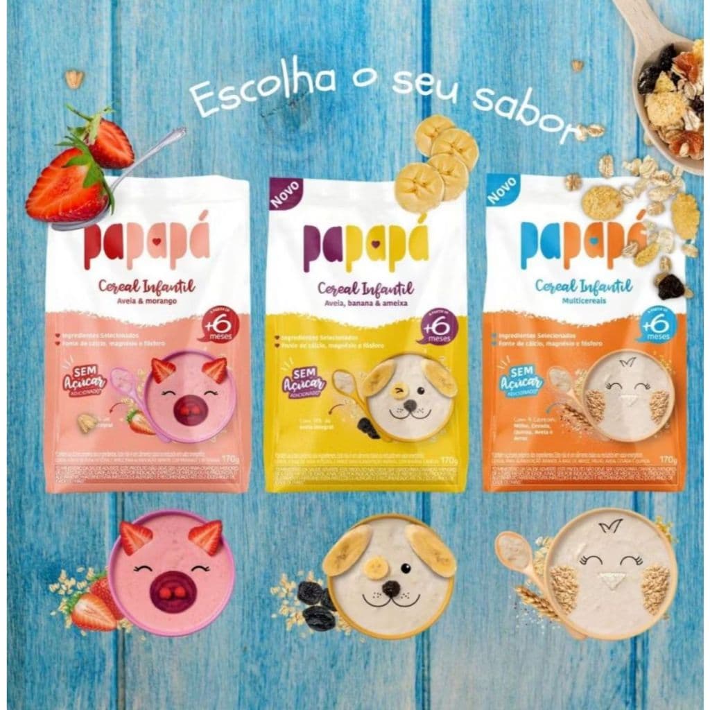 Cereal infantil - Petit cereal de Aveia integral para bebês - Papapá