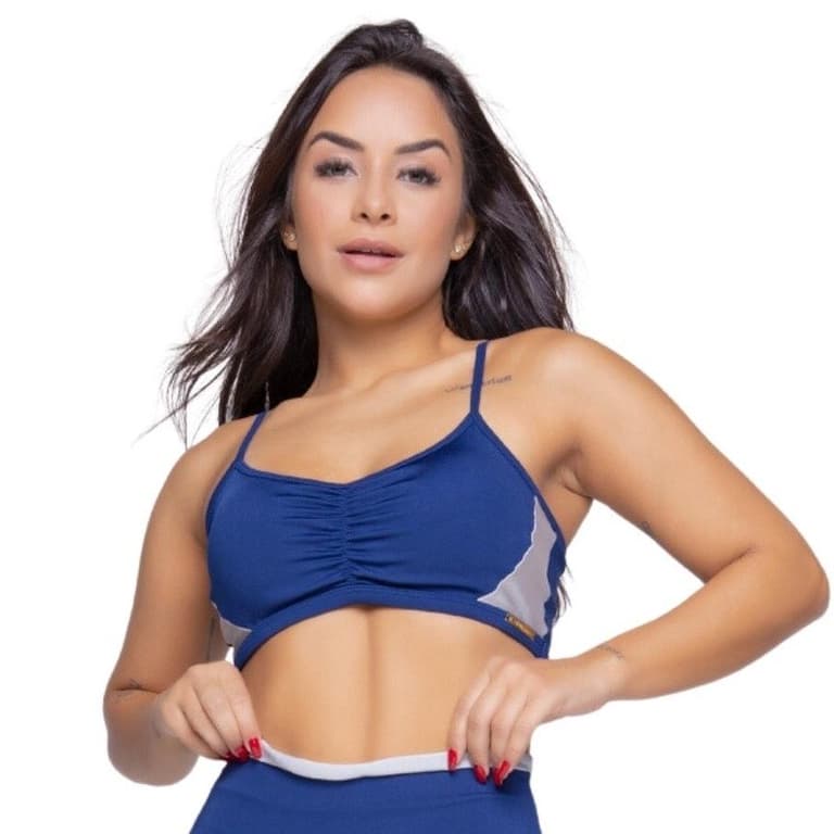 Top Cris Fitness Academia Feminino Alça Fina Com Bojo