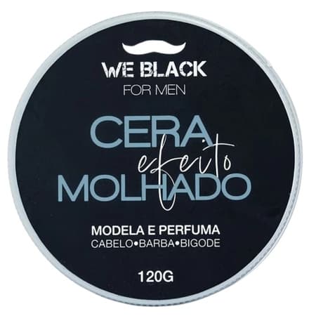 KIT C/ 02 POMADAS CAPILARES WE BLACK FOR MEN CERA EFEITO MOLHADO FRAGRÂNCIA FERRARI BLACK 120G