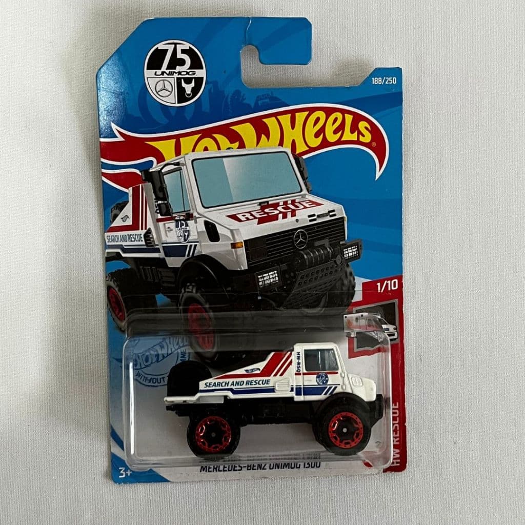 Carrinho Hot Wheels Mercedes-Benz Unimog 1300 - Mattel Miniaturas - Original - Coleção HW Rescue