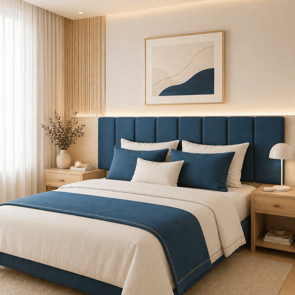 Kit Até 10 Cabeceira de Cama Estofada Modular 45x20cm para Solteiro Casal Queen King Box Quarto