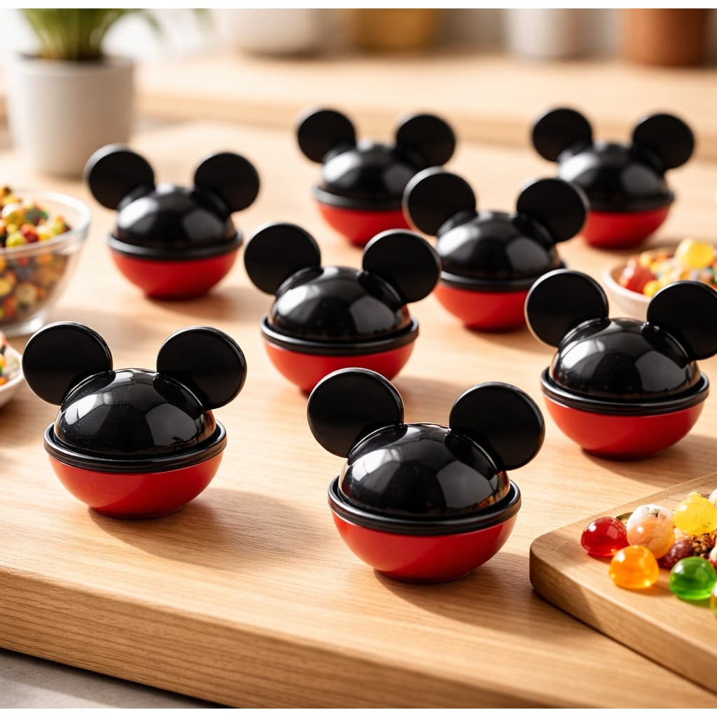 Porta Mix Mickey Com Orelha Mini Lembrancinha Infantil 50ml 6 Unidades - Plasútil