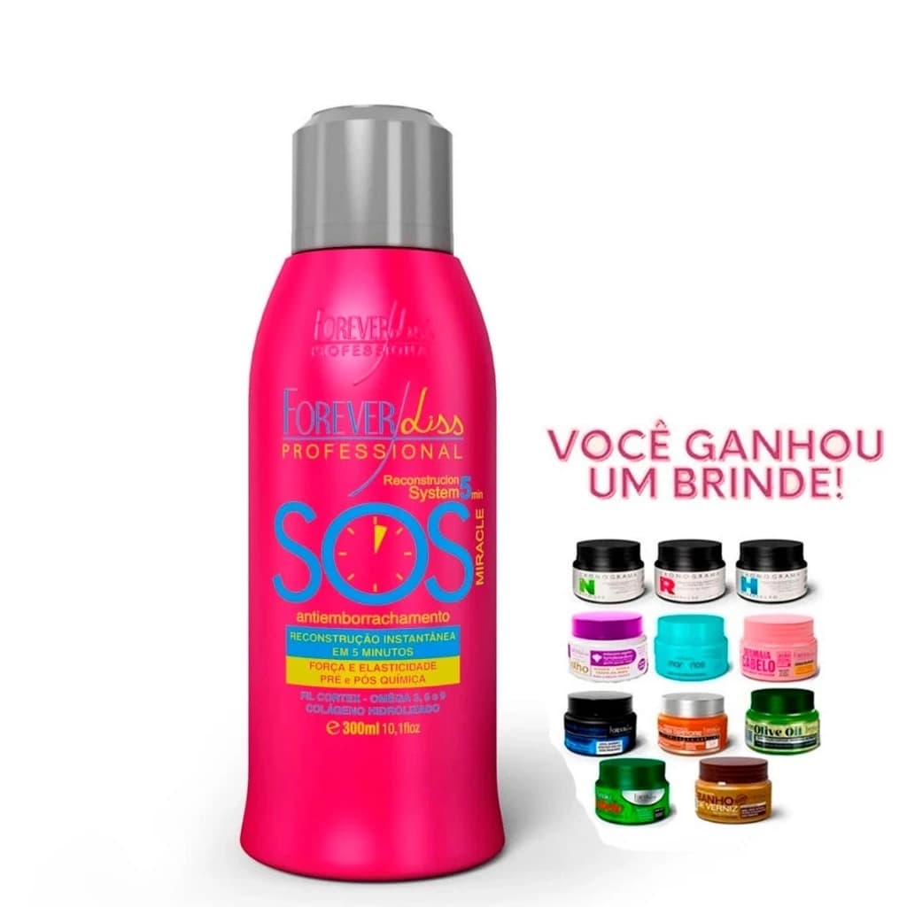 Antiemburrachamento Sos Pré e Pós Química Reconstrução Instantanea Em 5 Minutos Forever Liss