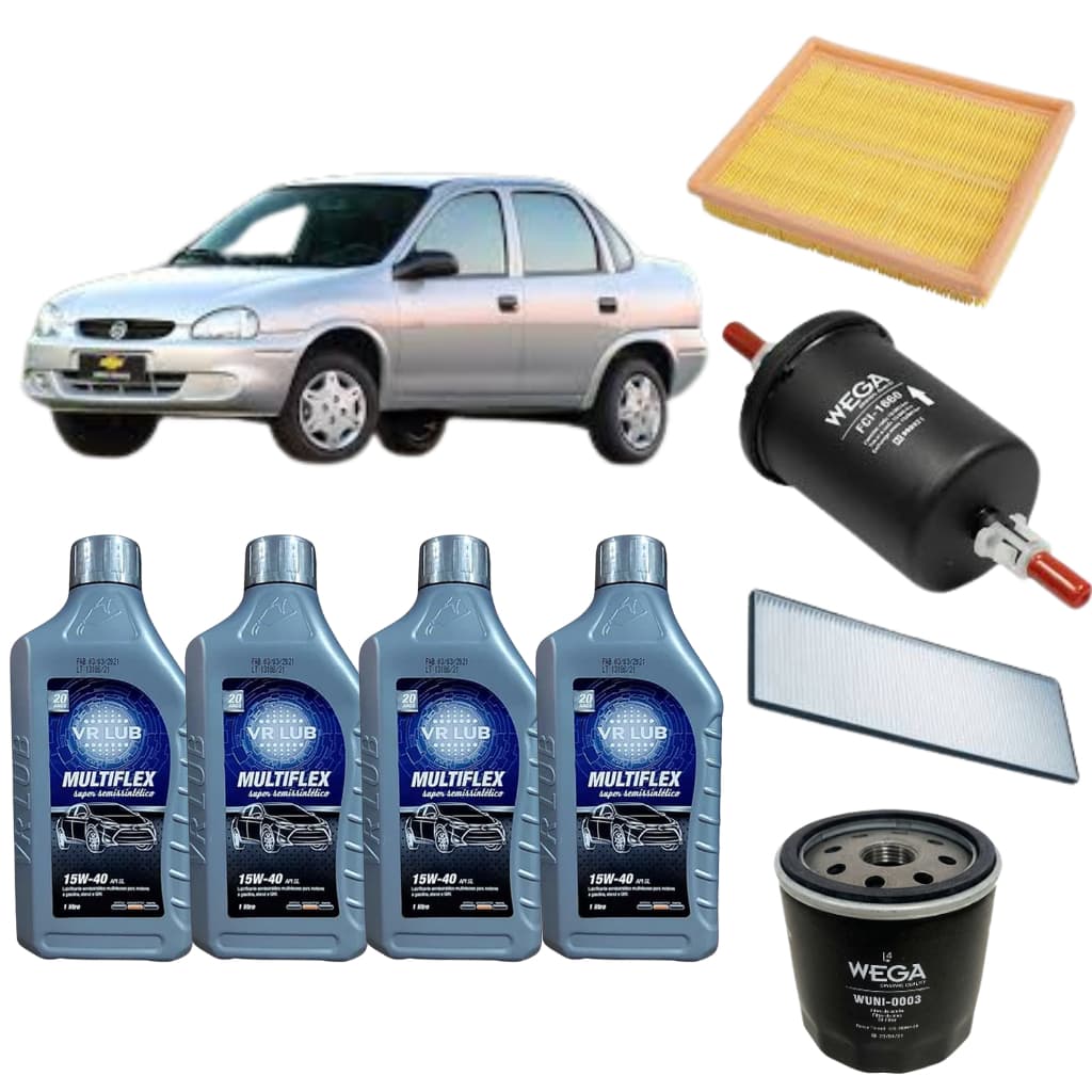 KIT TROCA DE ÓLEO + TODOS OS FILTROS  CORSA CLASSIC 2003 A 2008 (Escolha o Kit) - Auto Express