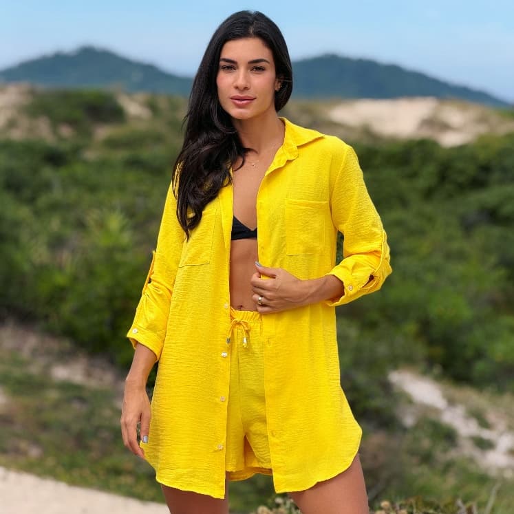 Conjunto Saída de Praia Camisão e Short Verão