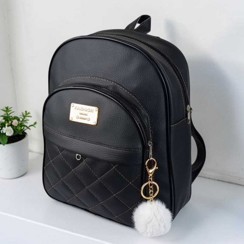 Mochila Feminina Media Bolsa Estilosa Reforçado + Chaveiro Fofo Moda Exclusivo