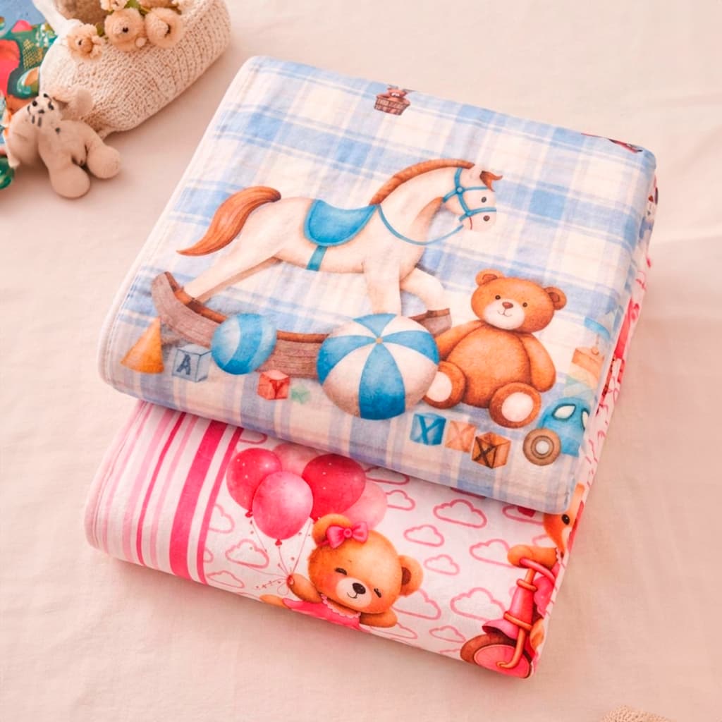 Manta Cobertor Bebe Infantil Extra Macio Antialérgico Soft Estampada