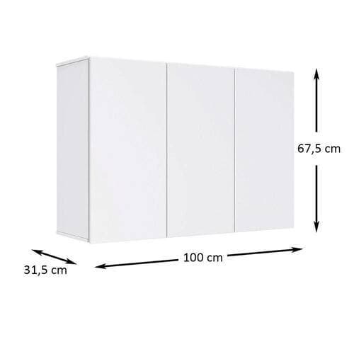 Armário De Cozinha Aéreo 3 Portas 100% mdf - Fidenze