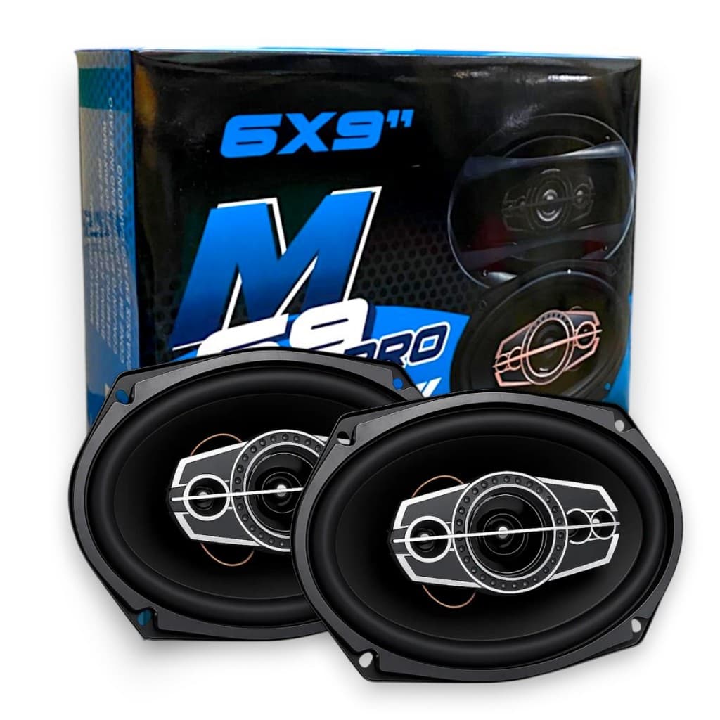 Kit Alto Falante 6x9 Polegadas M7 320w M69PRO Triaxial Som Automotivo