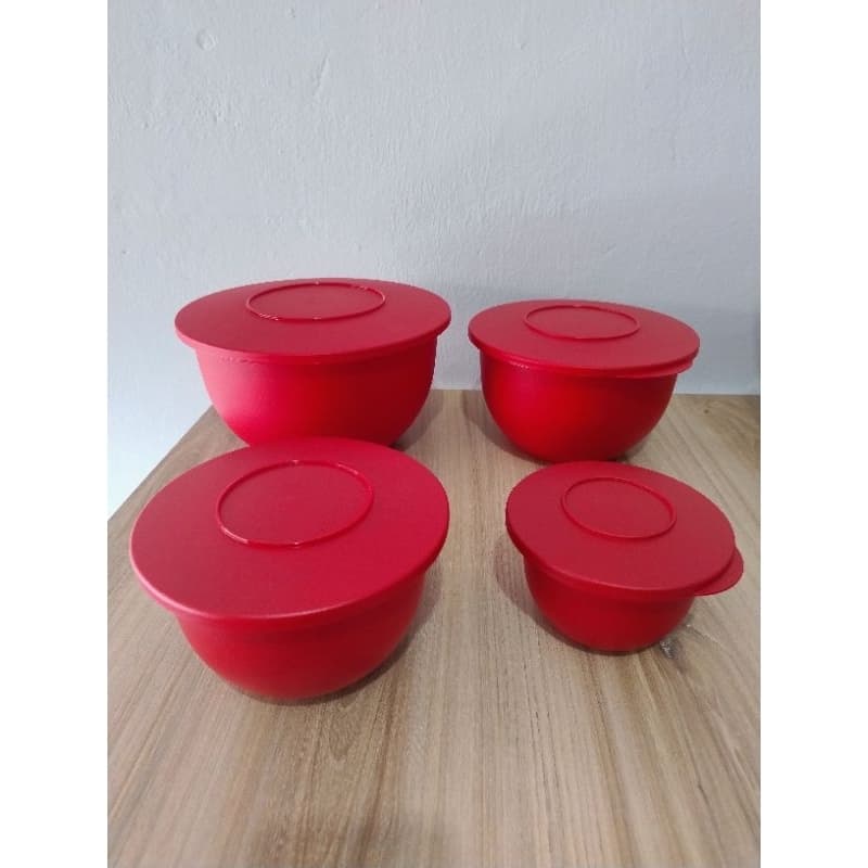 Conjunto Murano Tupperware/ Conjunto tigelas Vermelhas/ Conjunto de Bowls