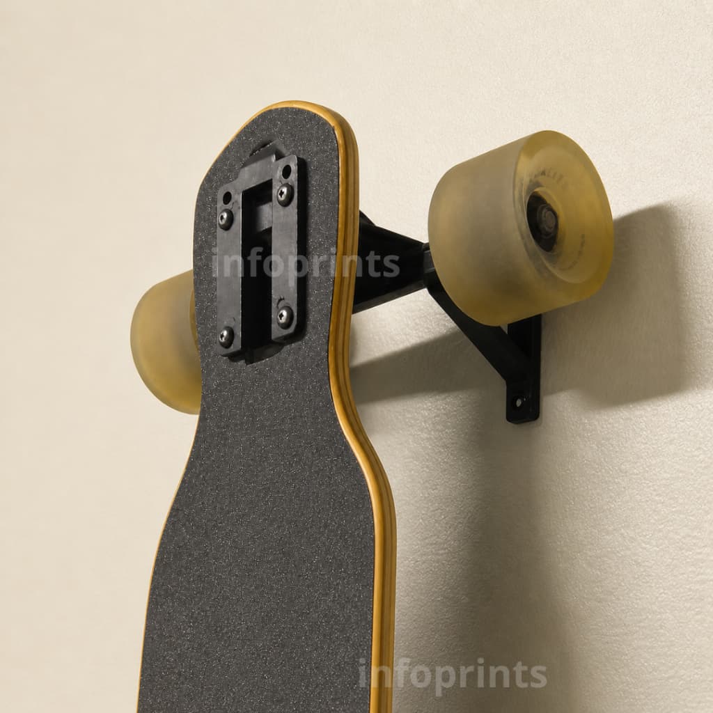 Suporte de Parede para Skate com Parafusos Inclusos, Fácil Instalação, Para Skate e Longboard