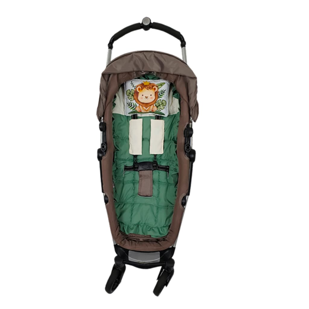Capa de Carrinho de Passeio com Protetor de Cinto e almofadinha decorativa
