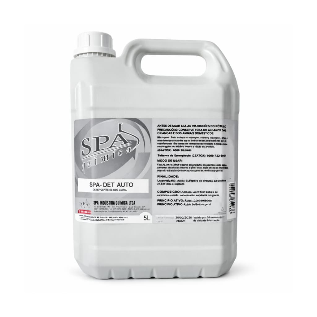 Detergente Automotivo 5L SPA Desengraxante Motor Veículos Limpeza Automotiva