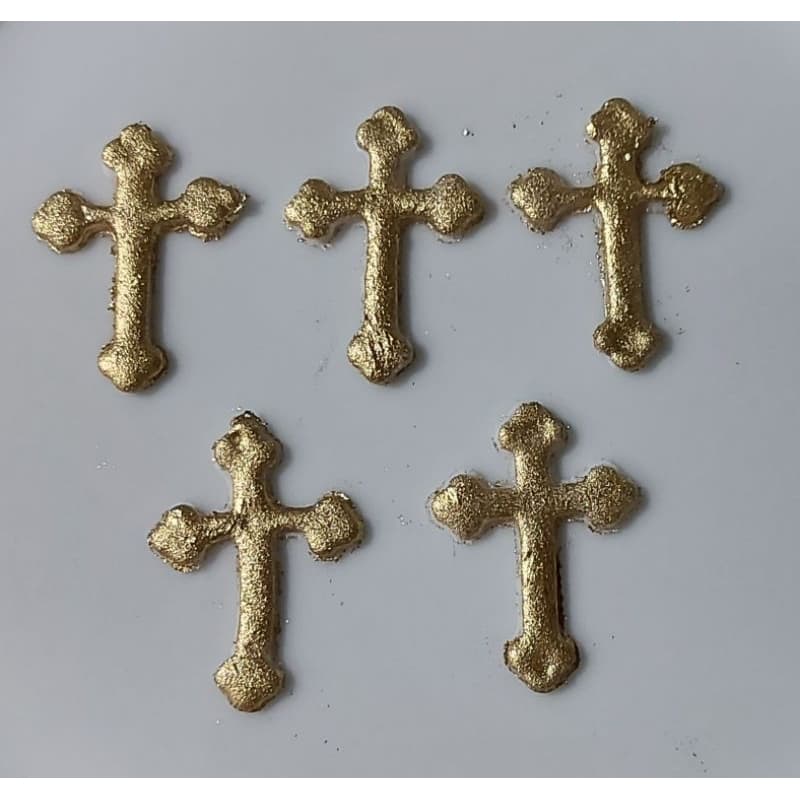 Apliques de pasta americana comestível para batizado. Ideal para donuts e trufas 3cm de altura e 2cm de largura.