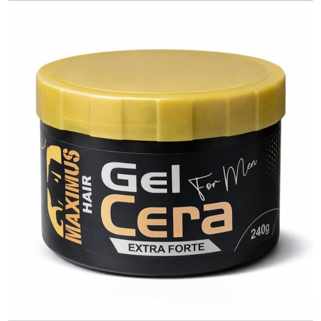 Gel Cera Extra Forte Maximus Hair 240g Fixador Capilar, Kit c/ 48 Un.