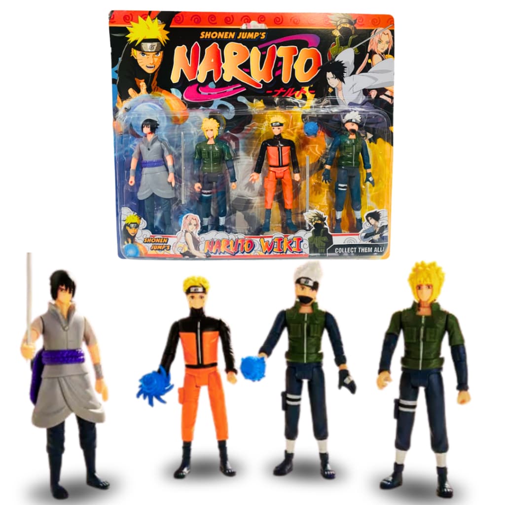 Bonecos Articulados Naruto - Detalhes Realistas e Articulação Versátil com Acessórios Uzumaki Sasuke Kakashi Minato 14cm