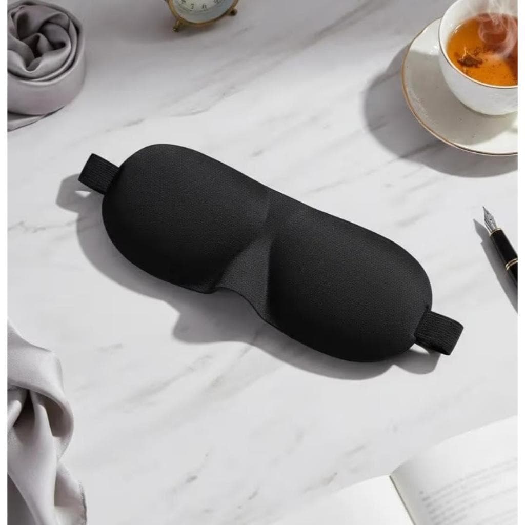 Máscara de Dormir 3D Premium, Poliéster Leve, Design Anatômico, Bloqueio Total de Luz, para Viagem e Uso Diário
