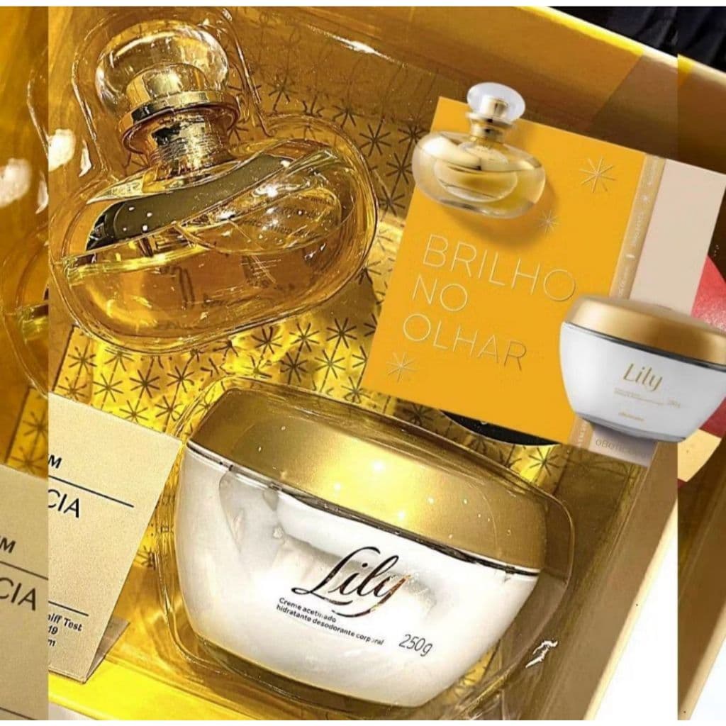 KIT lili 350ml creme perfume acetinado corpo e mãos hidratante lulli
