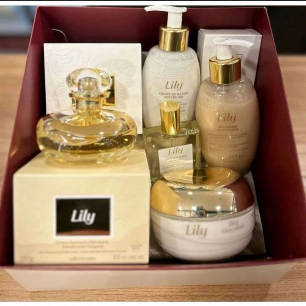 KIT lili 350ml creme e perfume acetinado corpo e mãos hidratante lily lulli cuide se bem