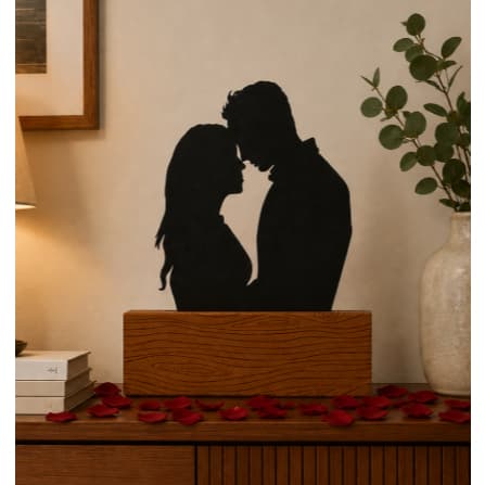 Silhueta Dia dos Namorados Casal Decoração Amor Love Presente